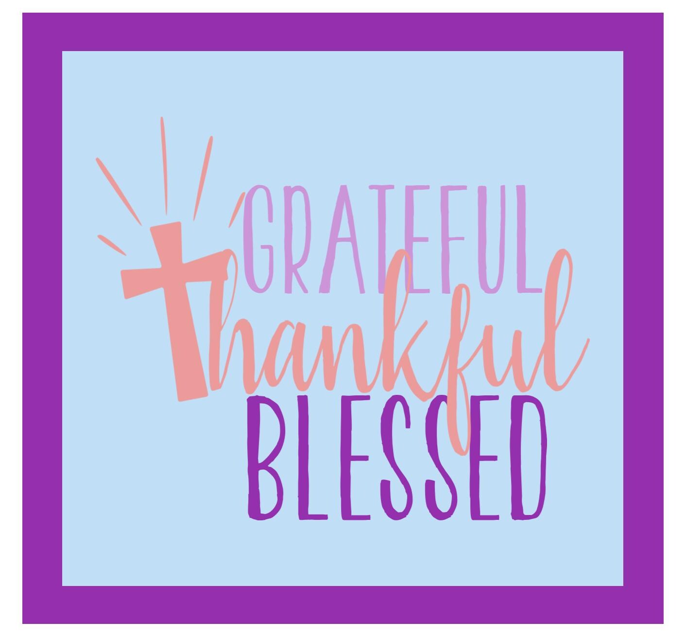 Grateful Thankful Blessed 20 oz water bottle tumbler
